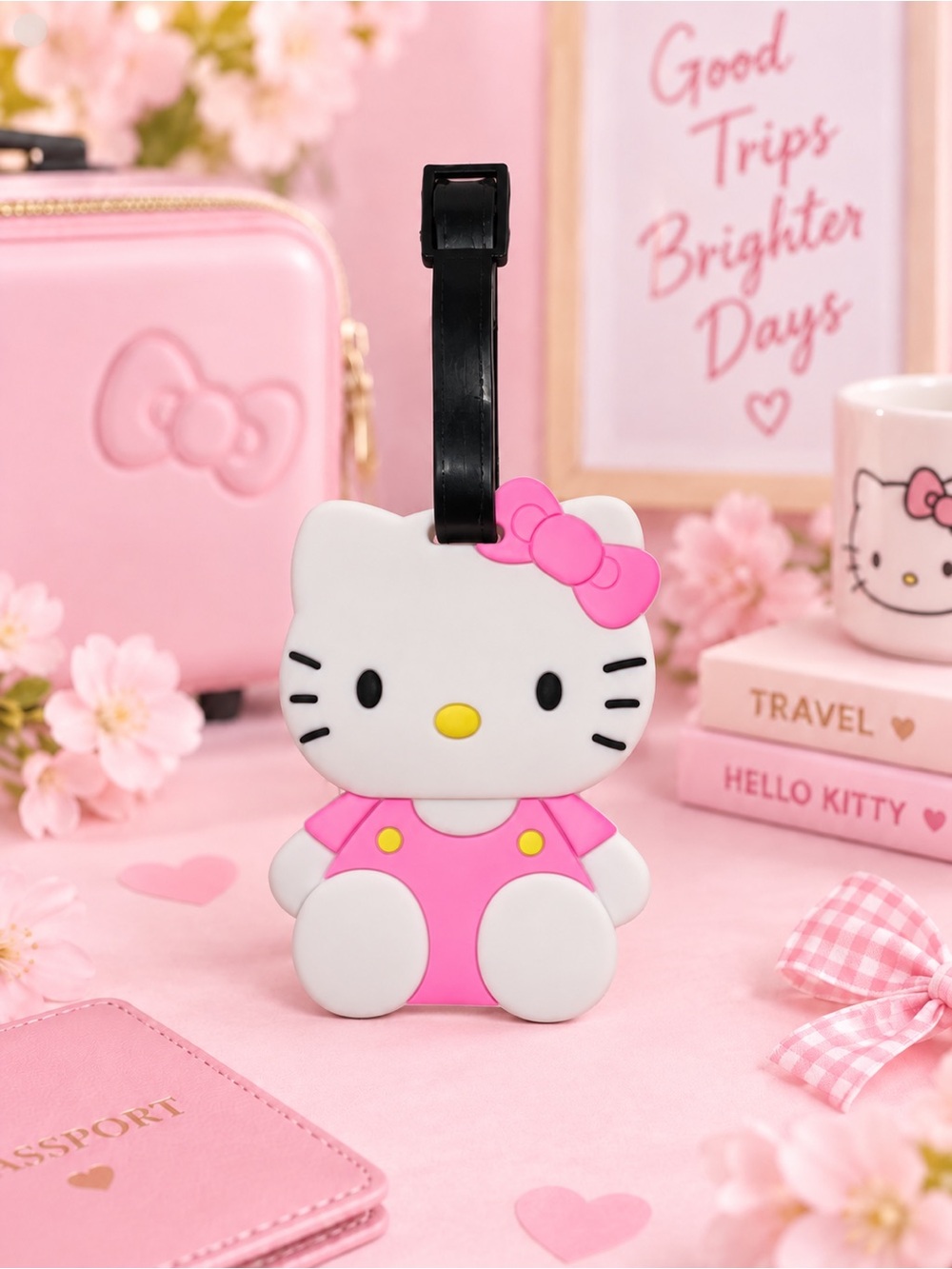 Hello Kitty bow Pink Kawaii Luggage Tag NWT